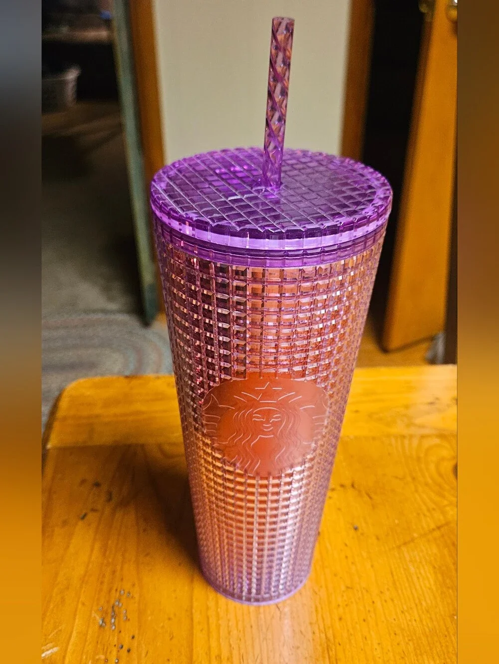Starbucks Pink/Purple Studded Tumbler with Straw